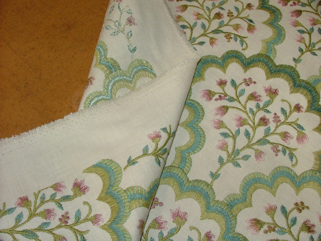 0.80 Metre Aquarius Orchid Premium Embroidered Fabric Curtain Upholstery Cushion11