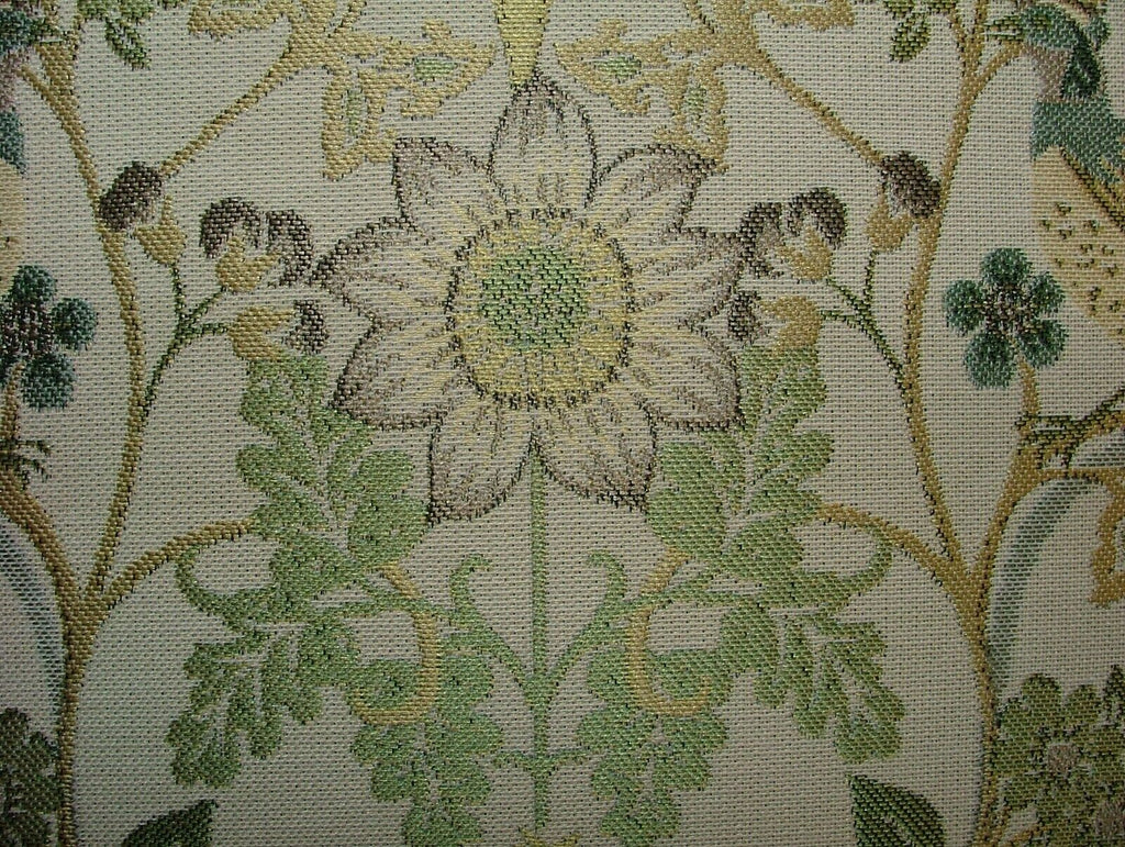 Morris Bird Antique Jacquard Fabric Ideal For Curtain Upholstery Cushion Throws