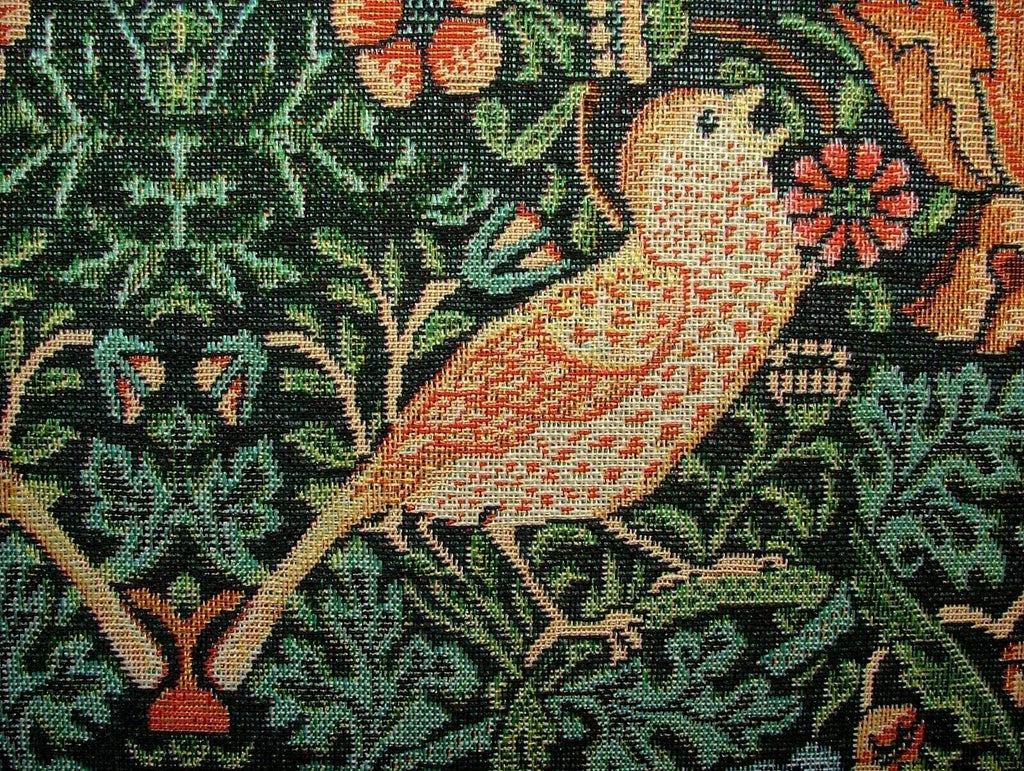 William Morris Strawberry Thief Tapestry Curtain Upholstery Cushion Fabric