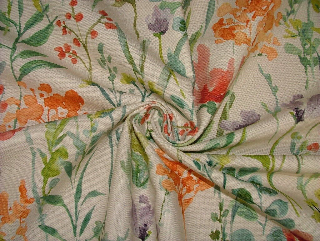 90cm iLiv Wild Flowers Clementine Cotton Fabric Cushion Curtain Upholstery