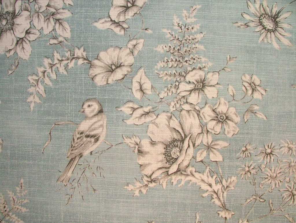 2 Metres iLiv Finch Toile Delft Cotton Fabric Cushion Curtain Upholstery