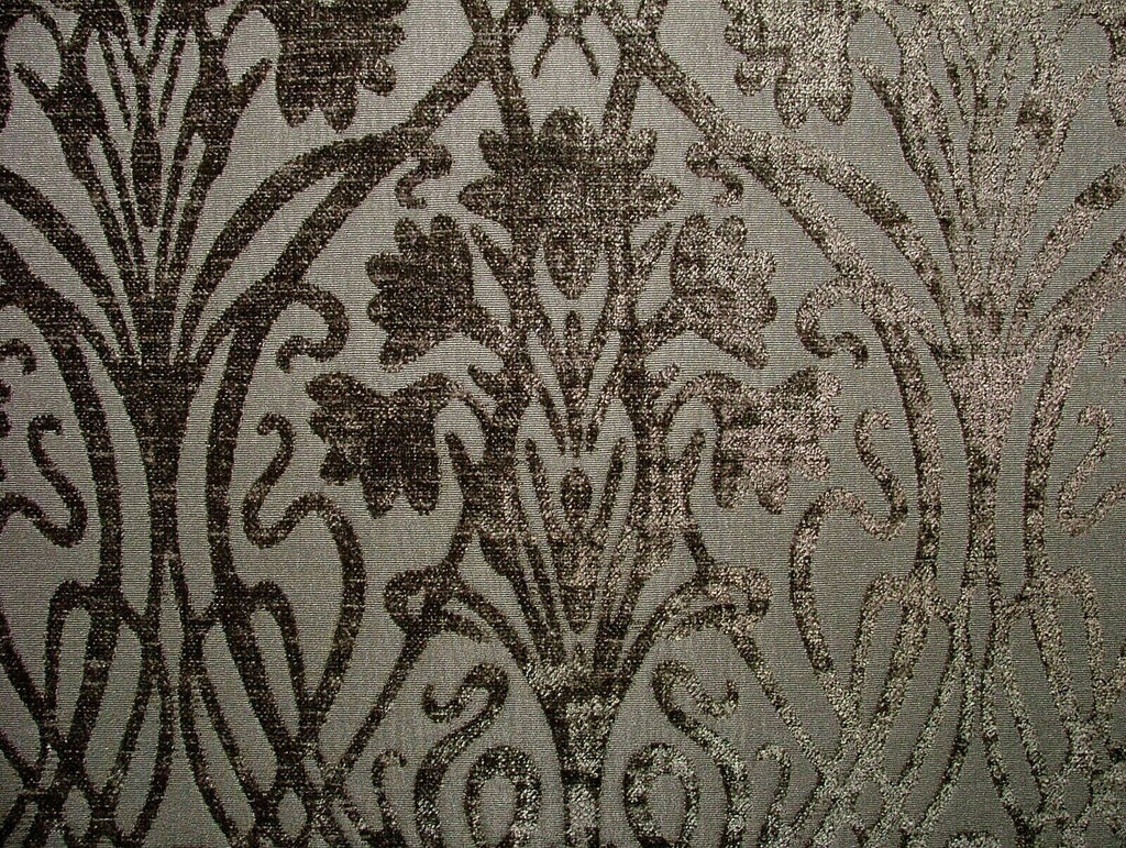 Art Nouveau Peat Brown Thick Chenille Fabric Curtain Upholstery Cushion Morris