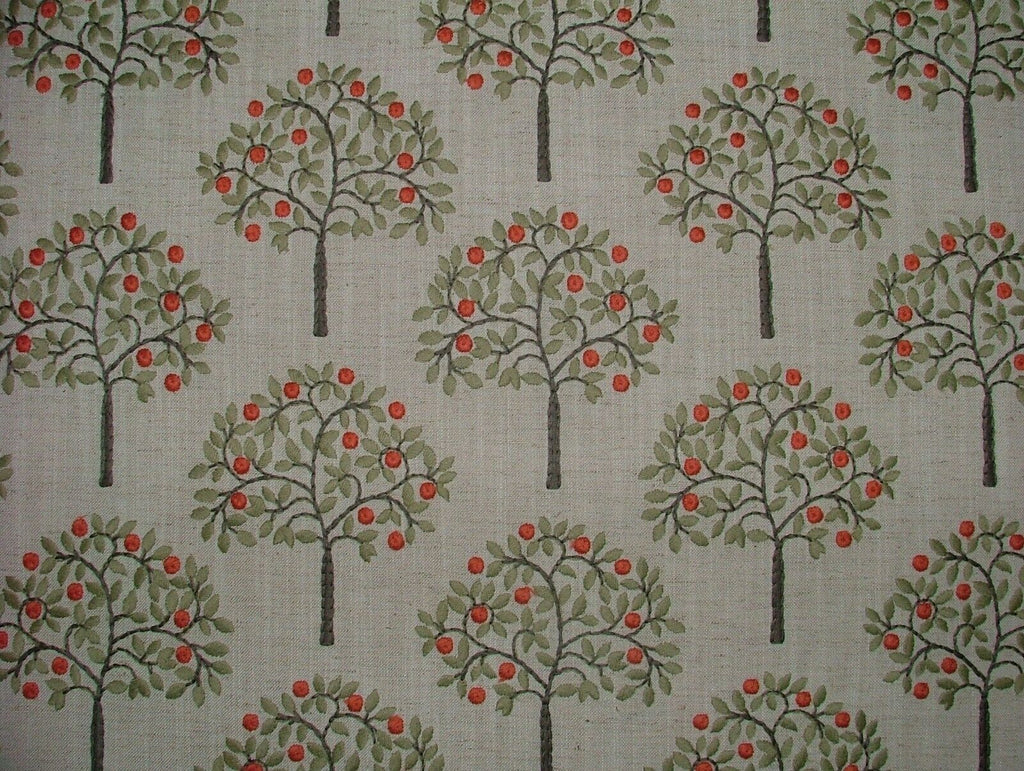 Orange Grove Spruce Embroidered Fabric Curtain Upholstery Cushion Roman Blinds