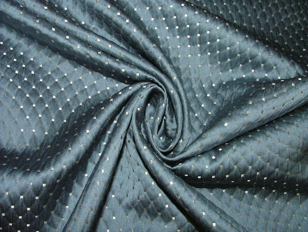 23 Metres Connaught Blue Jacquard Fabric Curtain Cushion Upholstery RRP £690.00