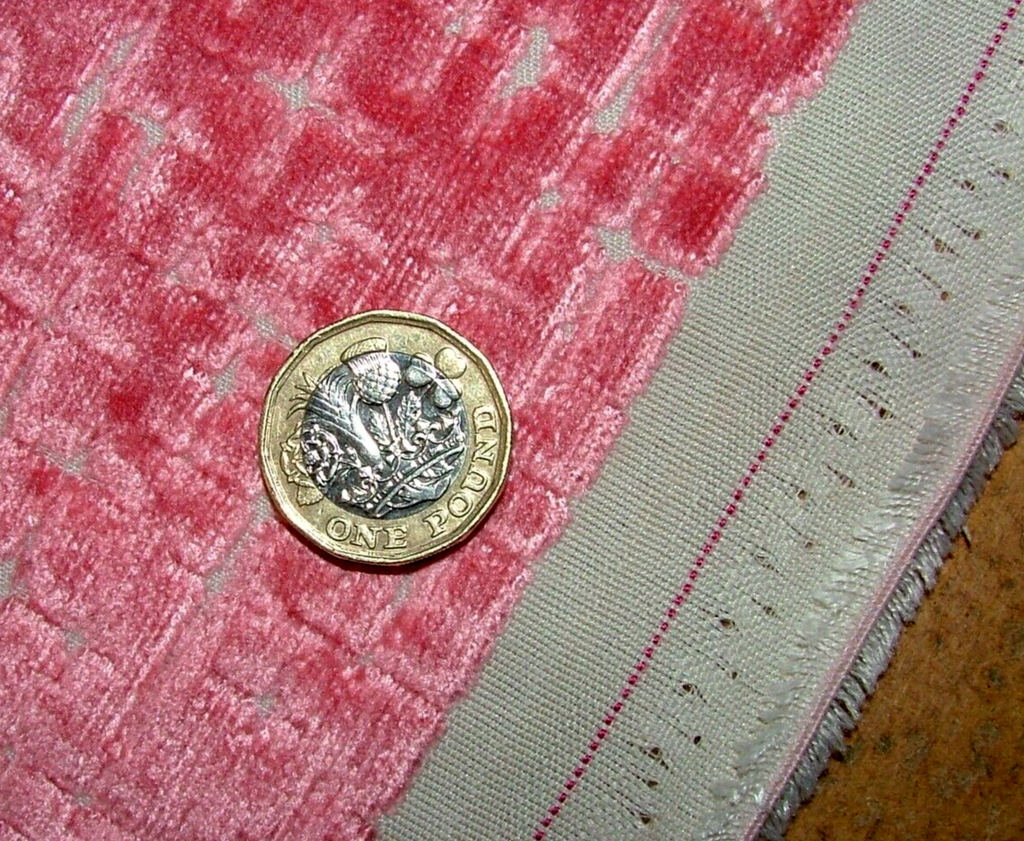 19 Metres Bubble Gum Pink Velvet Fabric Curtain Upholstery Cushion RRP £855.00