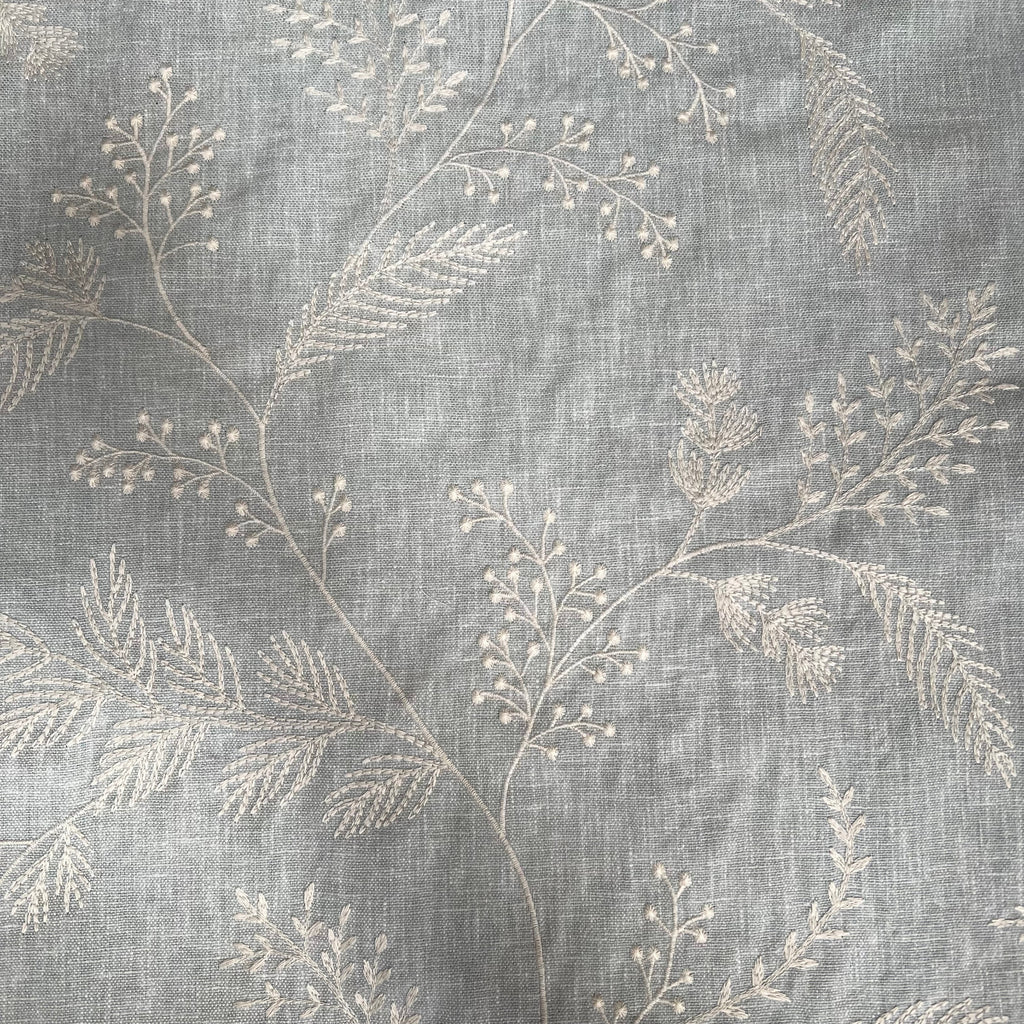 2 Metres iLiv Harper Eau De Nil Premium Embroidered Fabric Curtain Upholstery5