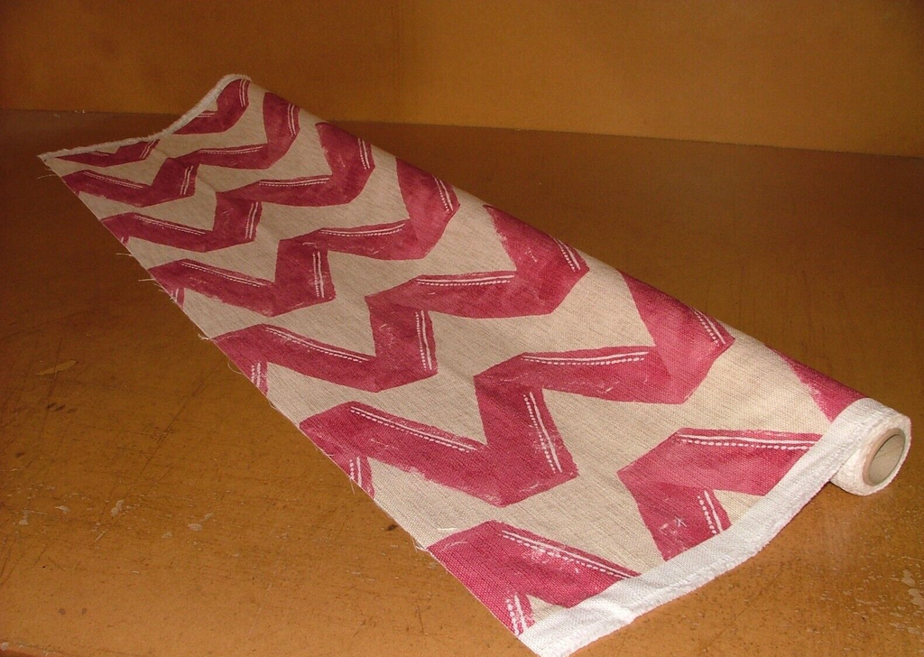 2 Metres Zigana Granita Linen Blend ZigZag Fabric - Curtain Upholstery Cushion1
