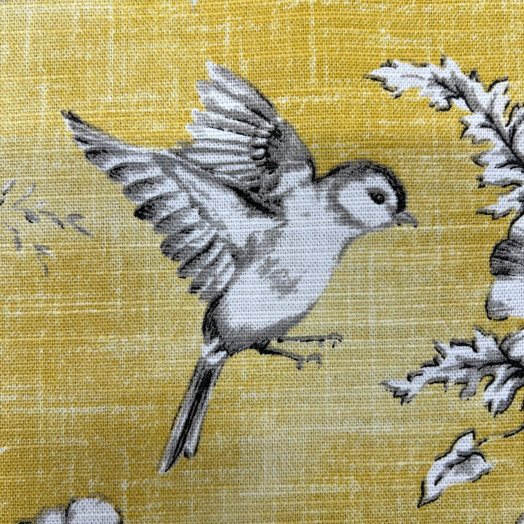 2m iLiv Finch Toile Buttercup Cotton Curtain Upholstery Cushion Blind Fabric