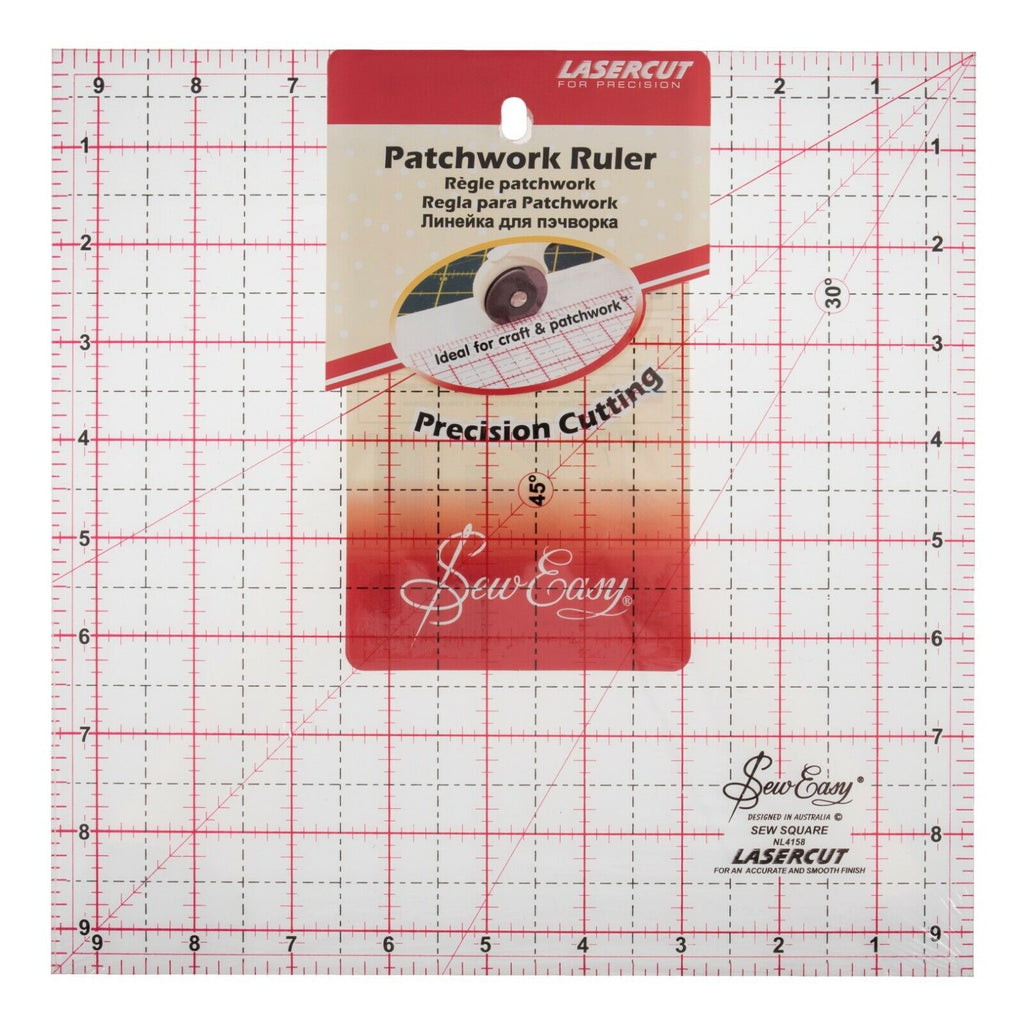 Sew Easy Quilters Craft Patchwork Square / Rectangle Ruler Various Sizes