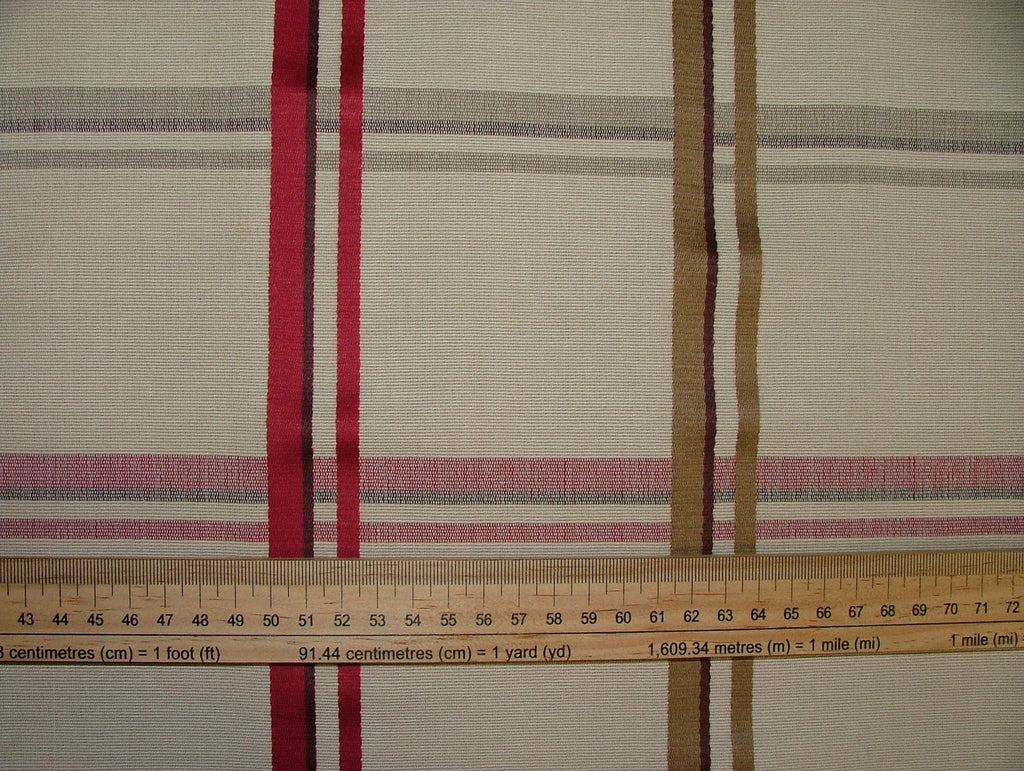 Romo Curtain Upholstery Fabric Quincey Redcurrant Woven Check - 14 Metres16