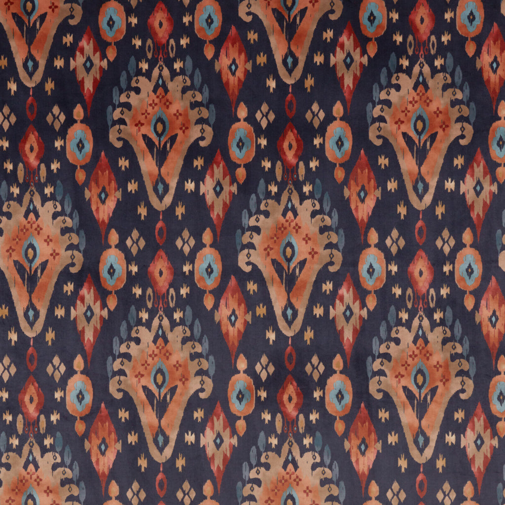 2.6 Metres iLiv Kasbah Ink Ikat Velvet Fabric Cushion Curtain Upholstery