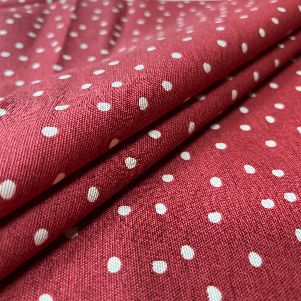 1.8 Metres iLiv Spotty Poppy Woven Cotton Fabric Cushion Curtain Upholstery0