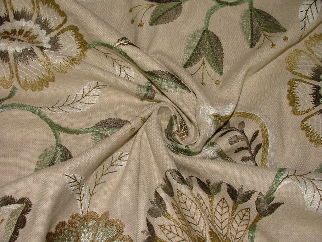 2.6 Metres iLiv Ophelia Thyme Embroidered Fabric Curtain Upholstery Cushion