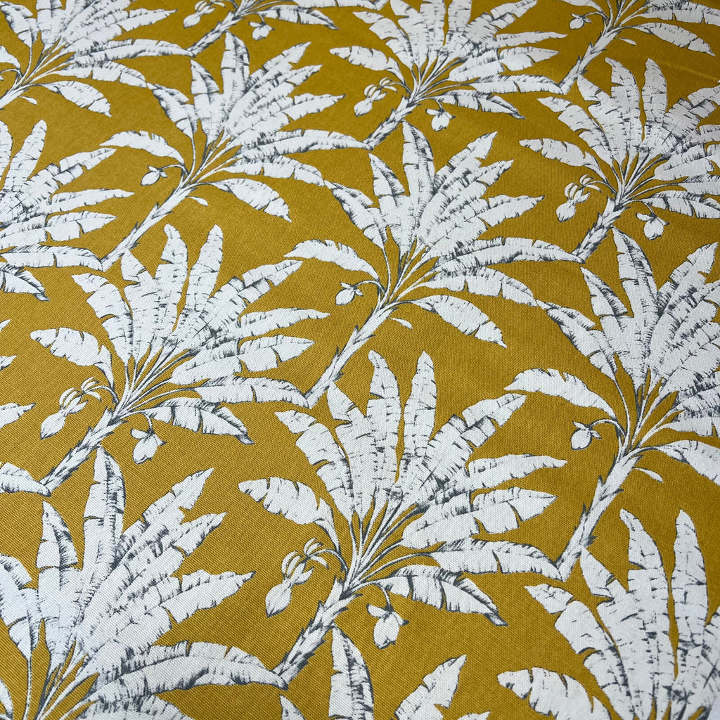 2.7 Metres iLiv Palm House Ochre 100% Cotton Fabric Cushion Curtain Upholstery5