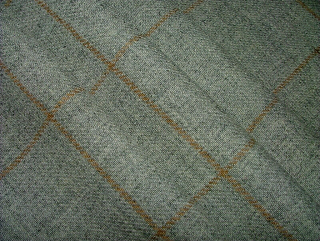 100% Shetland Wool Torbeg Grey Tartan Check Upholstery Curtain Cushion Fabric