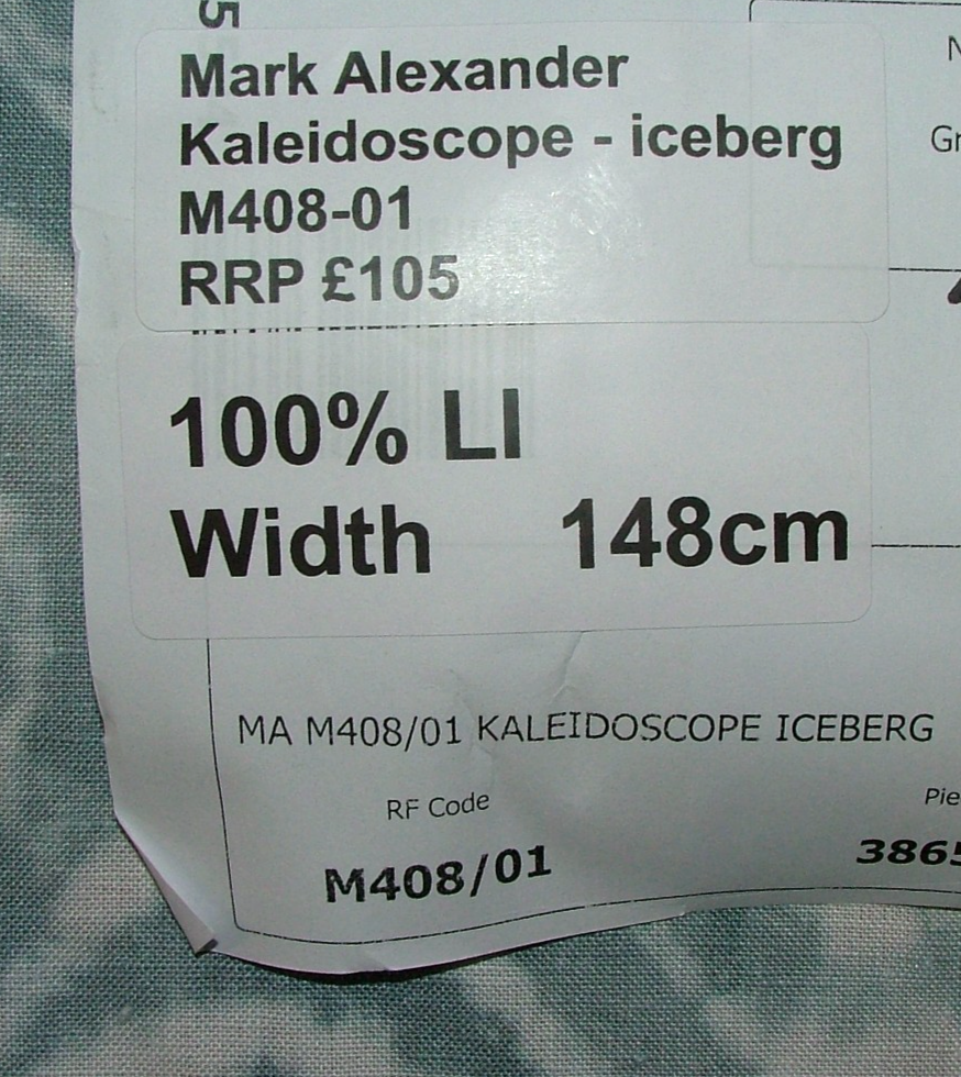 Mark Alexander Romo Fabric KALEIDOSCOPE ICEBURG Linen Curtain Use -  4 Metres9