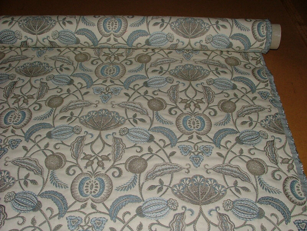 3.2 Mts Arts And Crafts Coxhall Dove Jacquard Curtain Upholstery Cushion Fabric