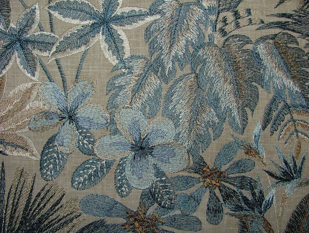 Tropical Forest Tiger Lagoon Embroidered  Fabric Curtain Upholstery Cushion