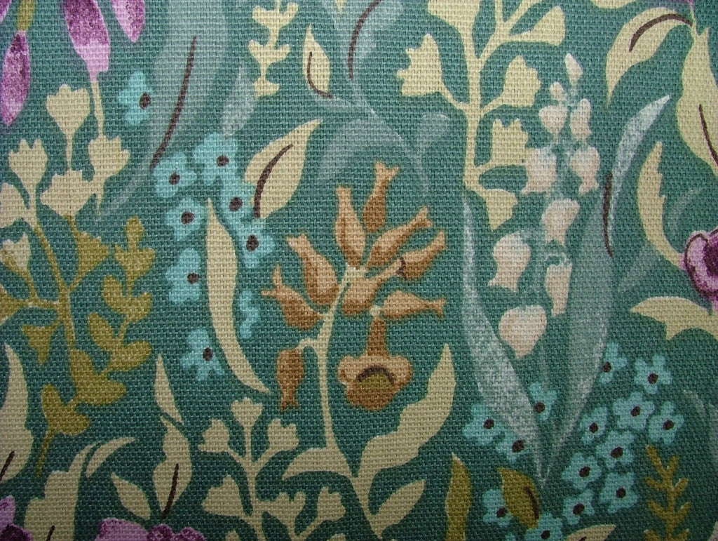 2.8 Metres Kelmscott Jade Woven Cotton Fabric Cushion Curtain Upholstery