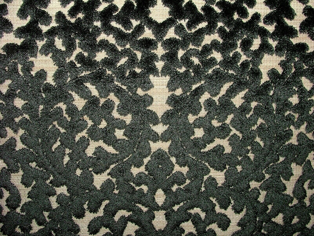 Indiene Ebony Black Extra Thick Velvet Fabric Curtain Upholstery Cushion Use