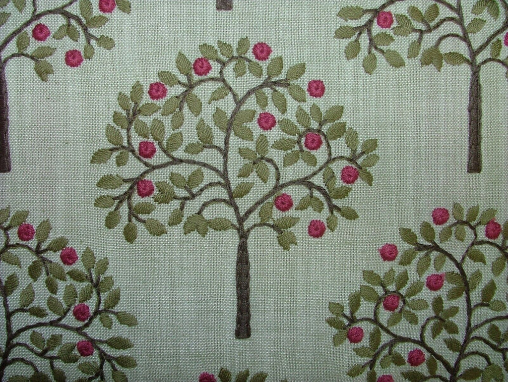 2.8 Metre Orange Grove Mist Embroidered Fabric Curtain Upholstery Cushion