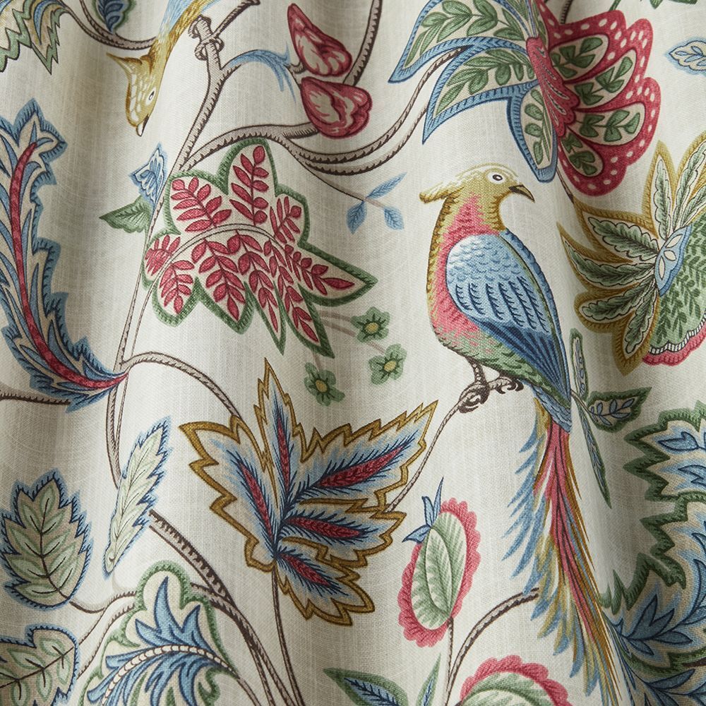 Chanterelle Chintz Ornate Bird Floral Cotton Curtain Upholstery Cushion Fabric