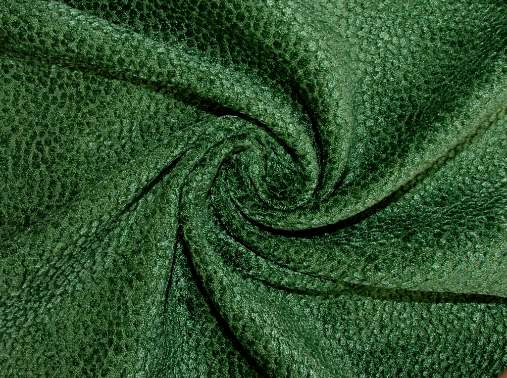 35 Metres Milan Emerald Green Plush Chenille Fabric Curtain Upholstery Cushion