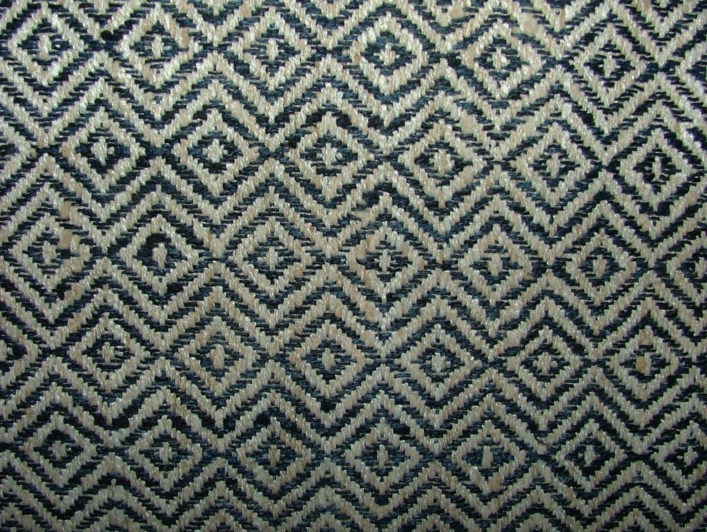 iLiv Woven Curtain Fabric 1.5 Metres Anouka Indigo Blue Cushion Upholstery Use2