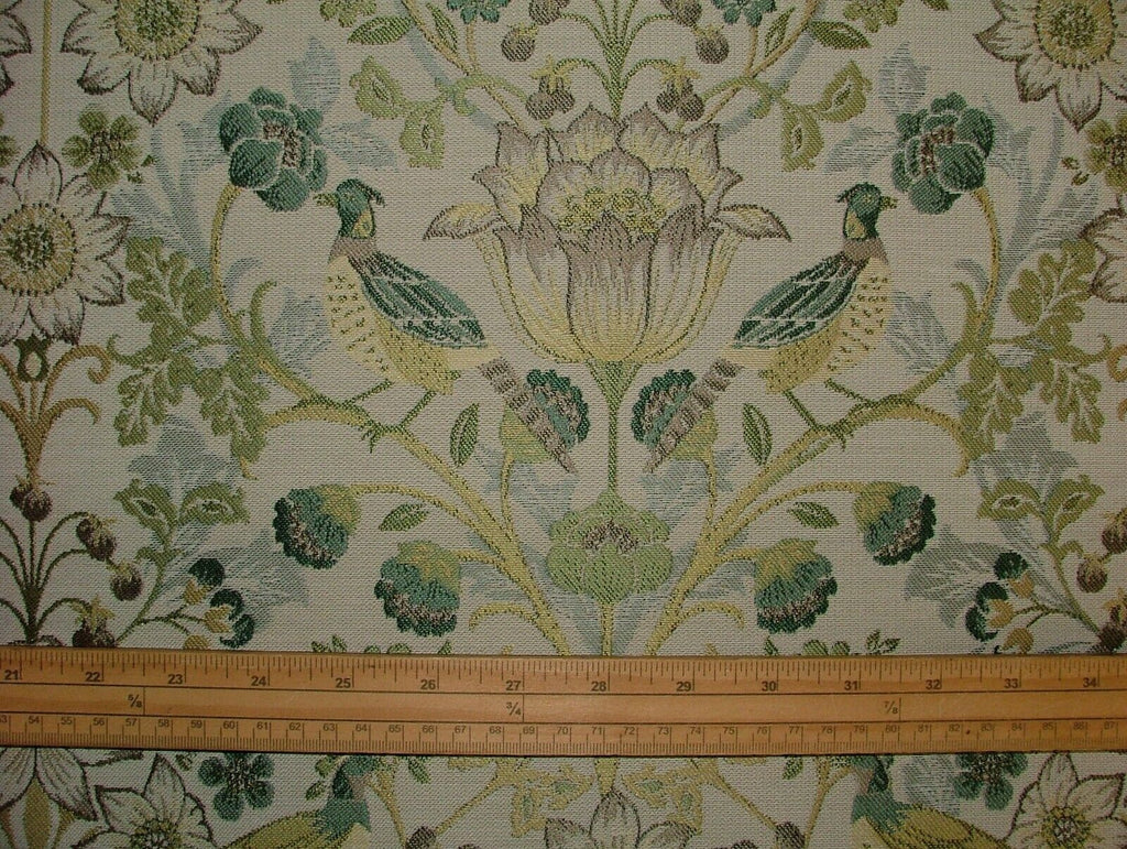 Morris Bird Antique Jacquard Fabric Ideal For Curtain Upholstery Cushion Throws