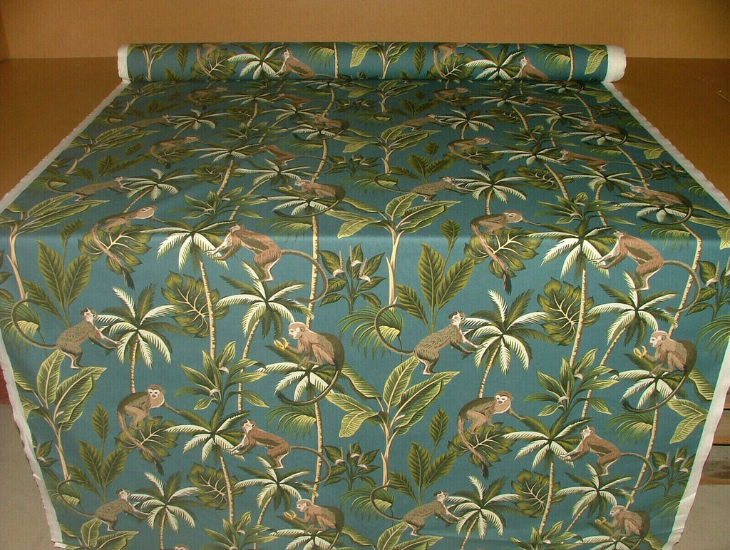 Tropical Monkey Botanical 100% Cotton Curtain Upholstery Cushion Blind Fabric