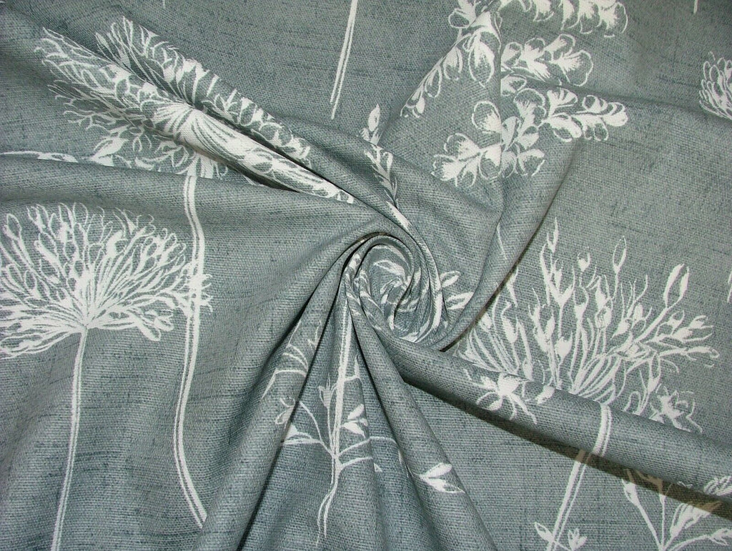 French Parsley Denim Blue Cotton Curtain Upholstery Cushion Roman Blind Fabric