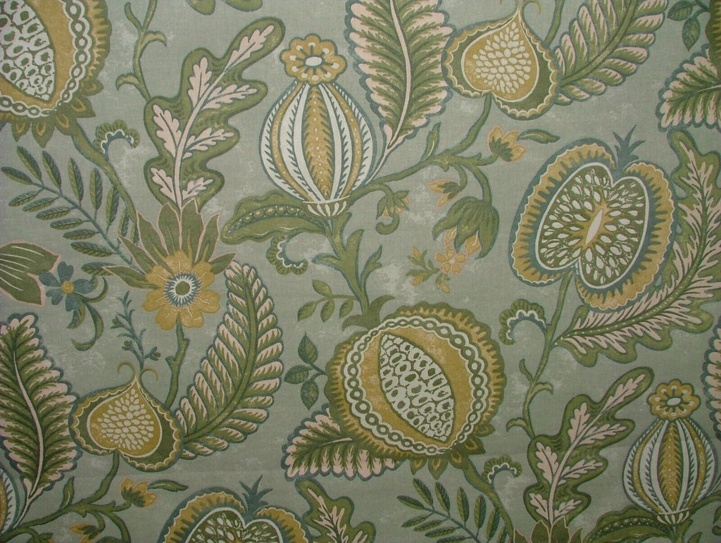 5.5 Metres iLiv Winter Fruits Sage Cotton Fabric Cushion Curtain Upholstery