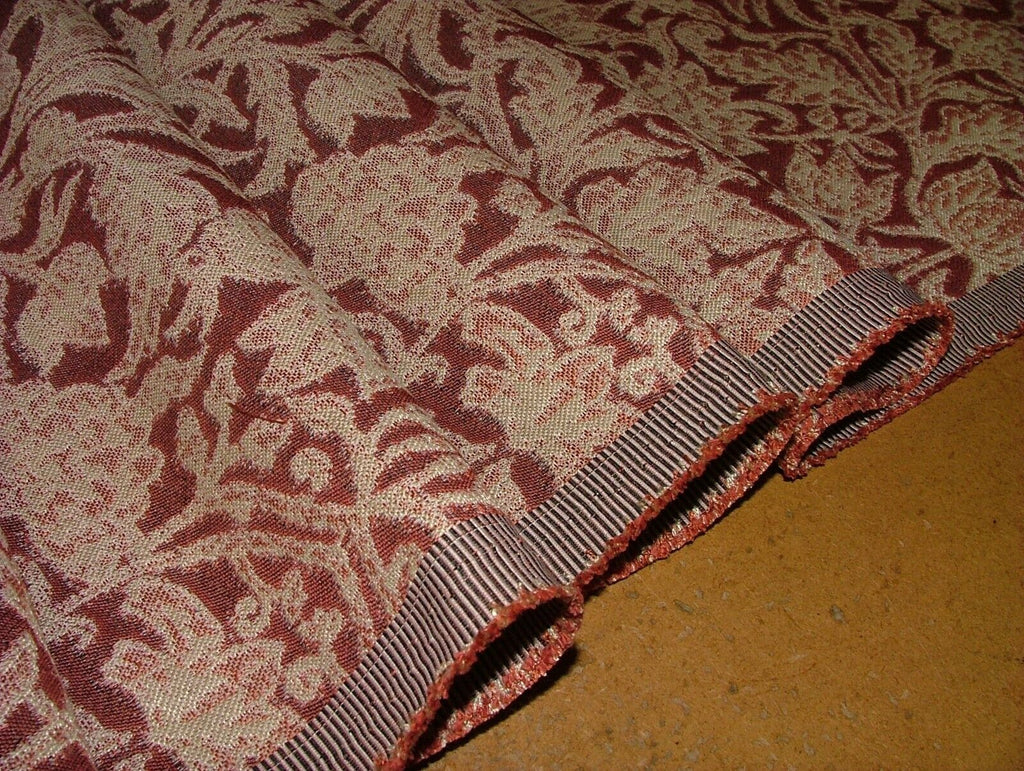 35 Metres Riverhill Claret Woven Jacquard Fabric Curtain Upholstery Cushion