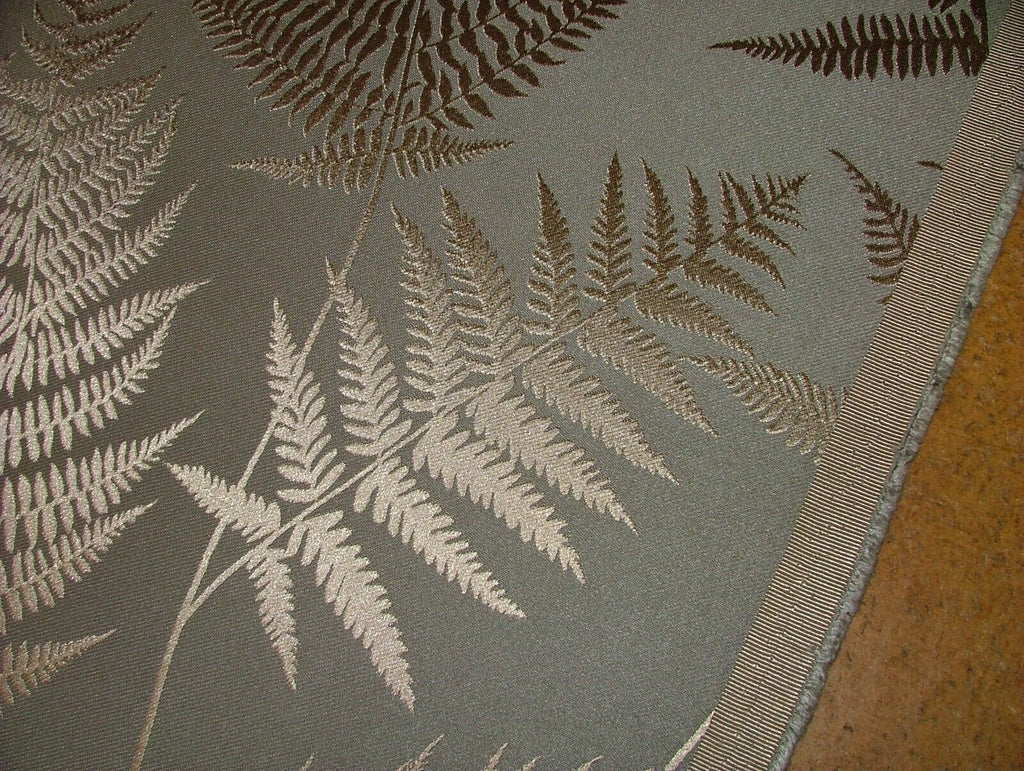 16 Metre Gold Pewter Fern Jacquard Fabric Curtain Cushion Upholstery RRP £608.00