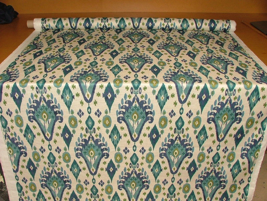 3 Metre iLiv Boho Arctic  Linen Blend Cotton Curtain Upholstery Ikat Fabric