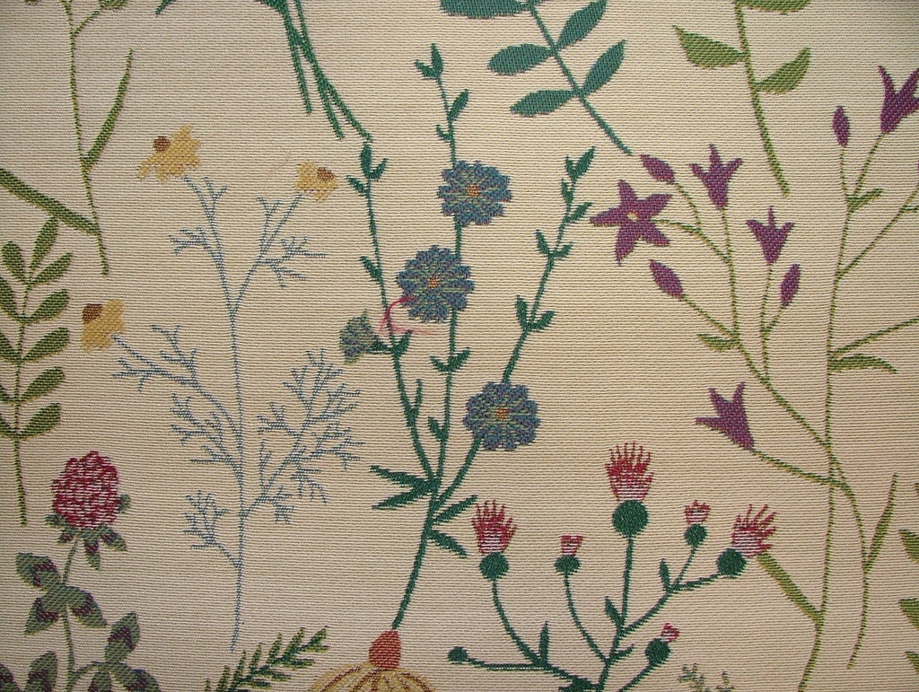 91cms Fryetts Fabric Lamorna Chintz Jacquard Fabric Cushion Upholstery Use4