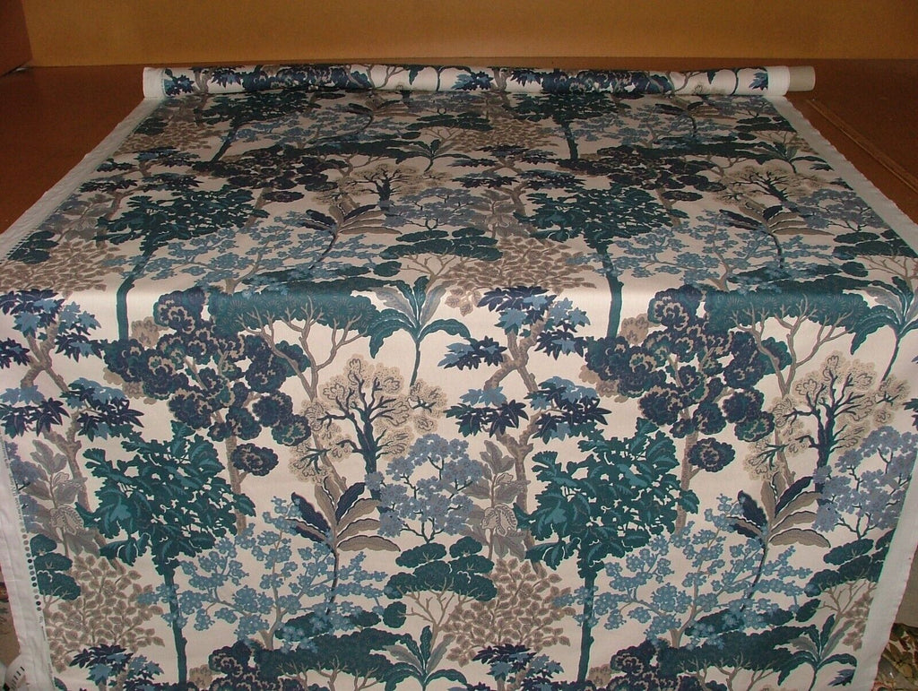 Avar Delft Blue Japanese Cotton Curtain Upholstery Cushion Roman Blind Fabric