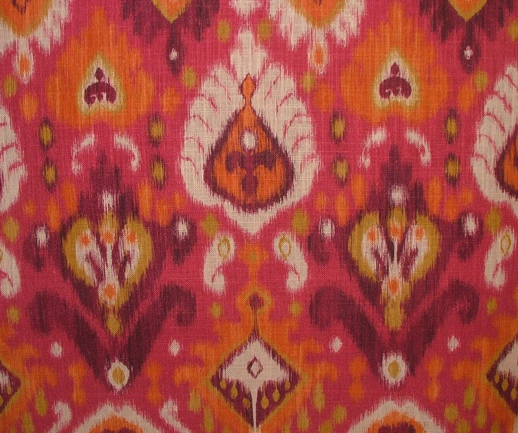 1.7 Metres iLiv Mandu Cerise Linen Blend Fabric Curtain Upholstery Cushion