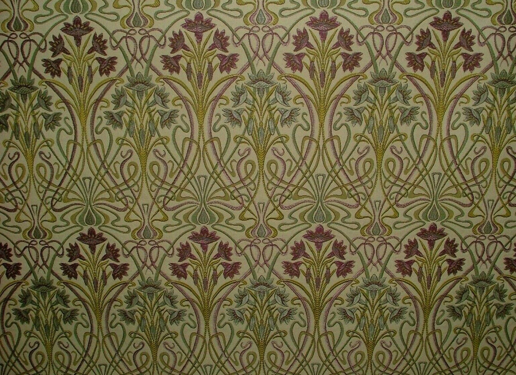 10 Metres Art Nouveau Mulberry Thick Designer Jacquard Curtain Upholstery Fabric