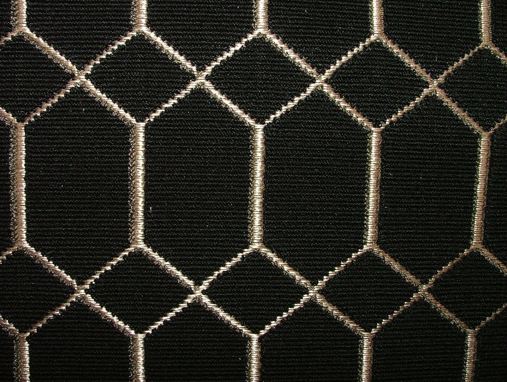 50cm Romo Pendant Black Gold Velvet Fabric Upholstery Cushion Curtain RRP £73.75