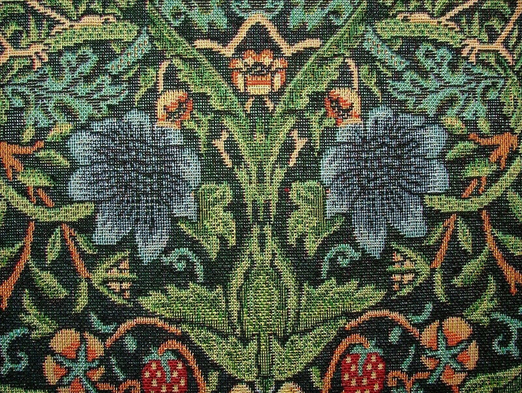 William Morris Strawberry Thief Tapestry Curtain Upholstery Cushion Fabric