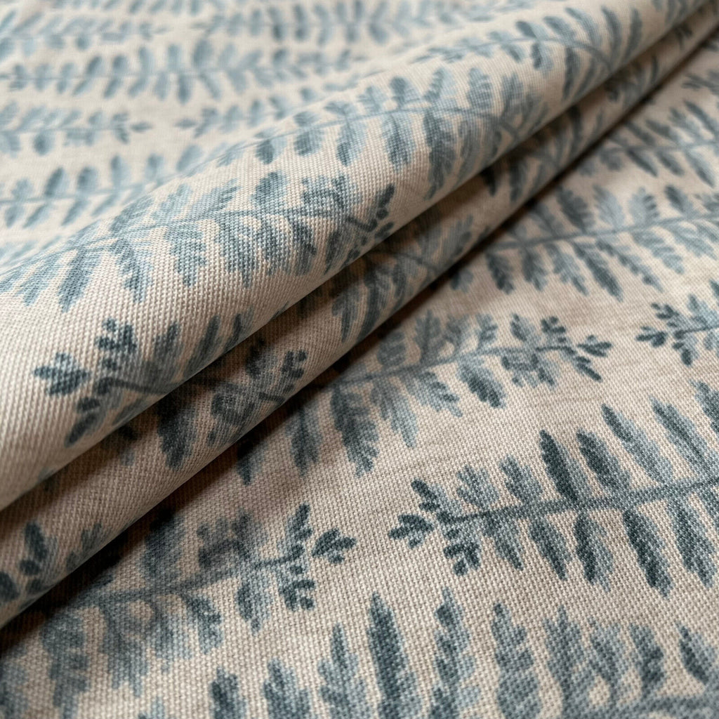 3.4 Metres iLiv Fernia Leaf Denim Cotton Curtain Upholstery Cushion Fabric