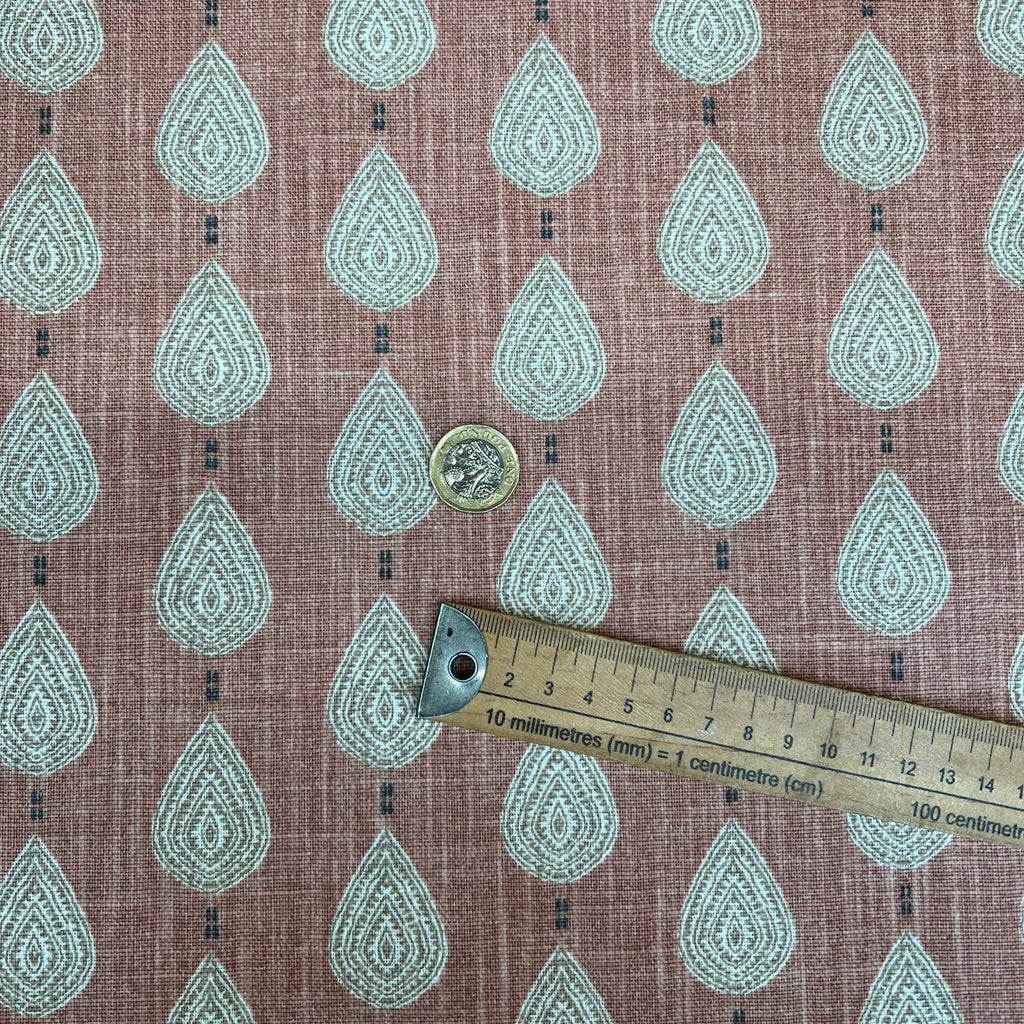 1.2 Metres iLiv Indo Pimento Batik Leaf Fabric Curtain Cushion Upholstery9