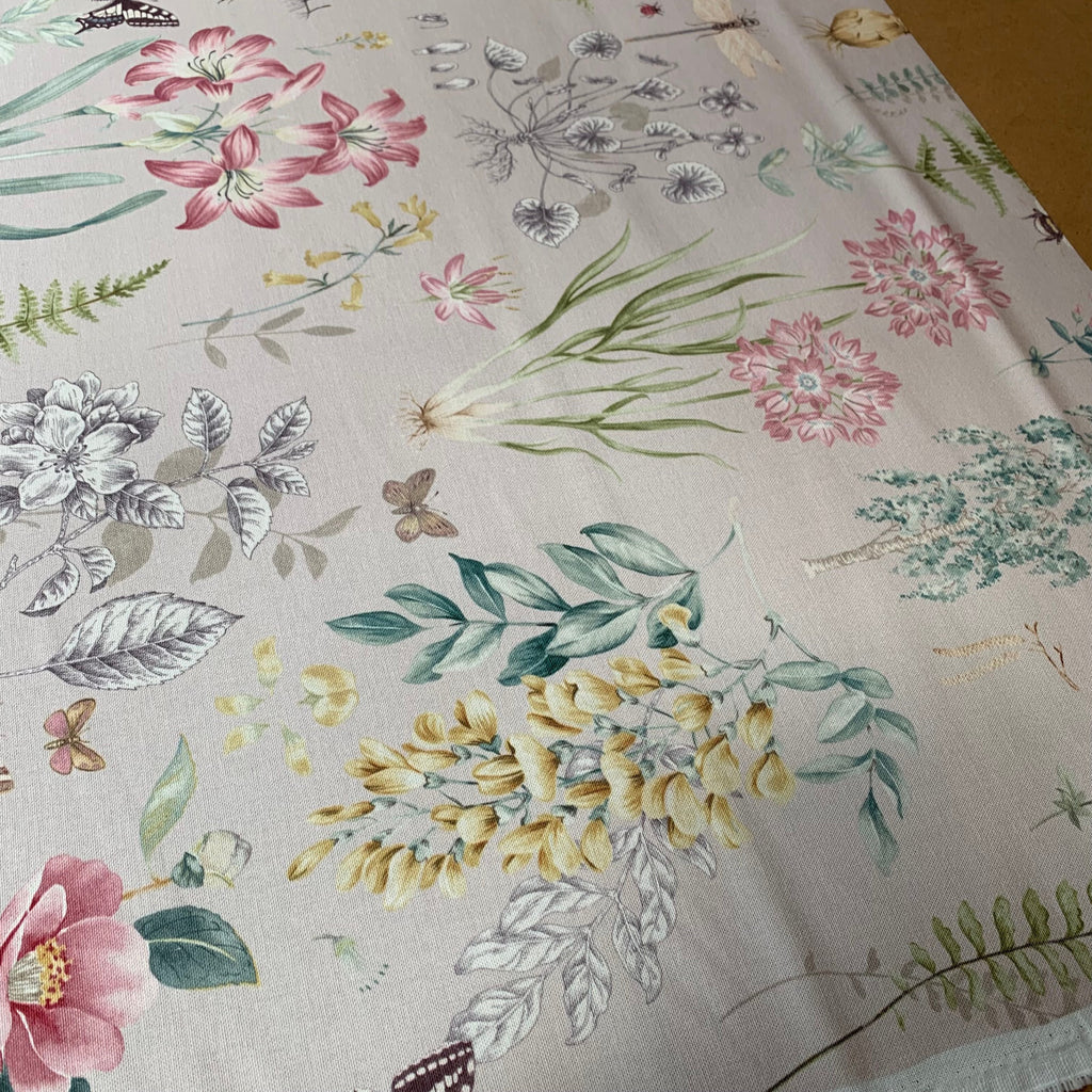 iLiv Cotton Curtain Fabric 3.8 Metres Observatory Orchid Upholstery Cushion1