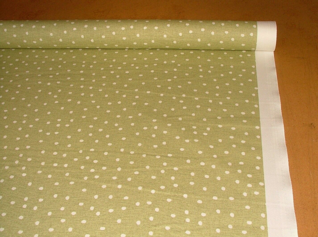 3.5 Metres iLiv Spotty Pistachio Woven Cotton Fabric Cushion Curtain Upholstery