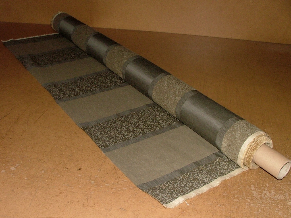 Silk Wool Curtain Fabric Marvic Textiles Aurelio Sepia Upholstery - 11.5 Metres1