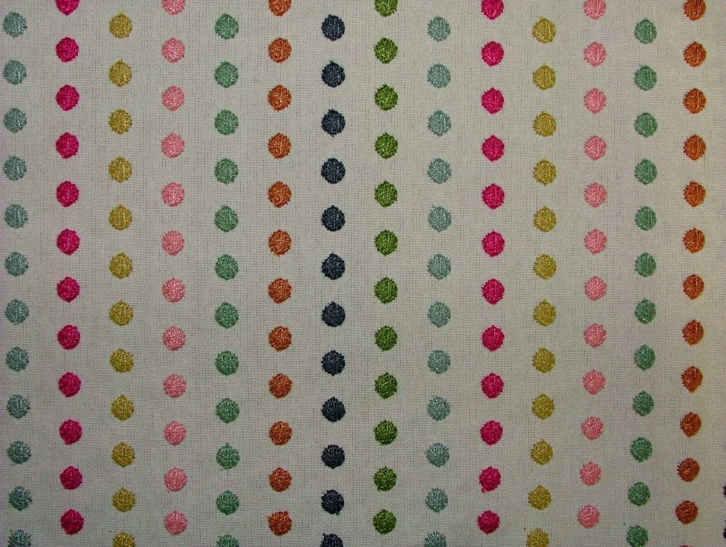 4.2 Mt Romo Dotty Tutti Frutti Embroidered Fabric Upholstery Curtain RRP £533.40