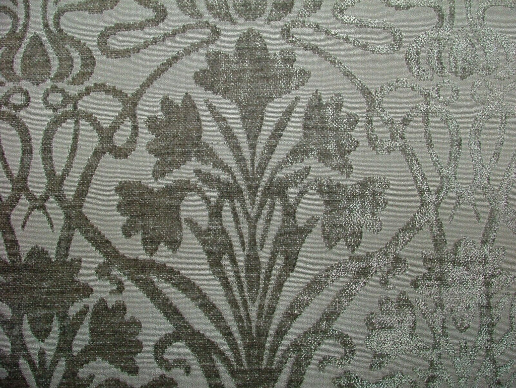 Art Nouveau Flint Grey Thick Chenille Fabric Curtain Upholstery Cushion Blinds