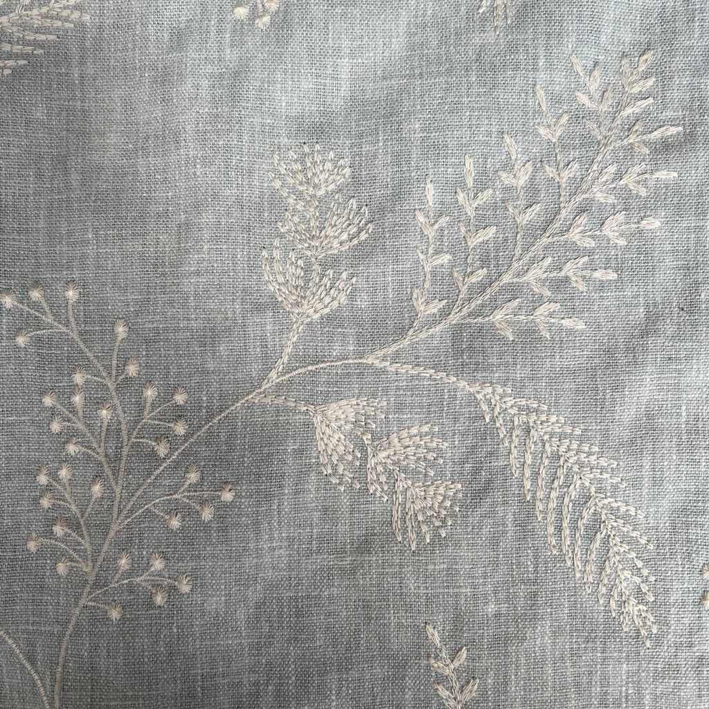 2 Metres iLiv Harper Eau De Nil Premium Embroidered Fabric Curtain Upholstery6