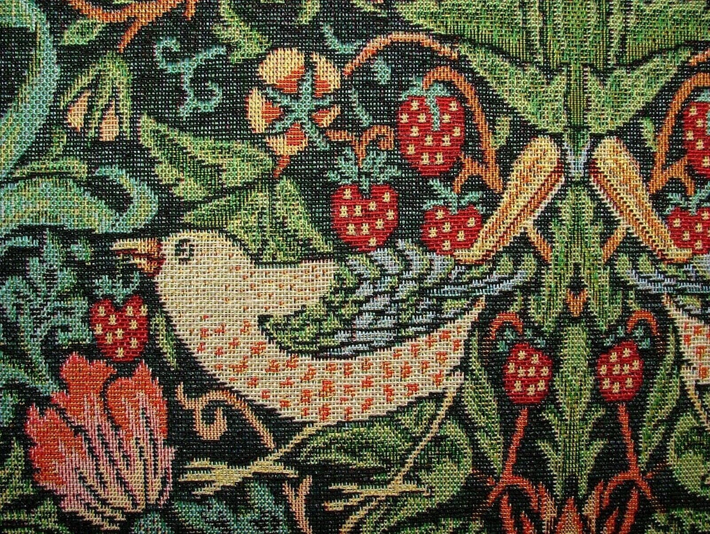 William Morris Strawberry Thief Tapestry Curtain Upholstery Cushion Fabric